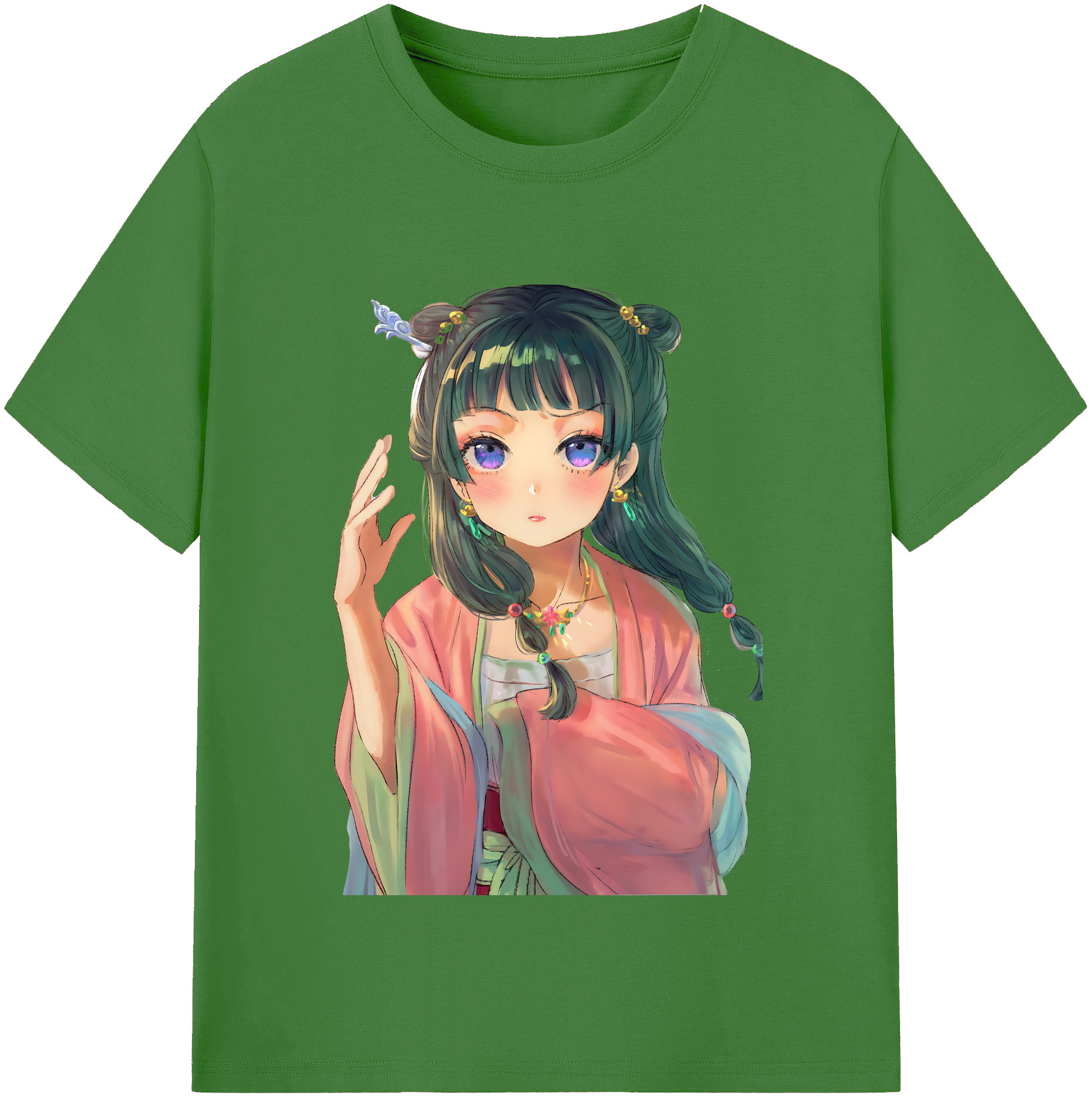 （画像用） 薬屋のひとりごと The Apothecary Diaries レディースカジュアルプリントTシャツ（綿100％）